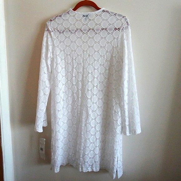 NWT J. Valdi White Lace Cover Up L - Picture 3 of 5